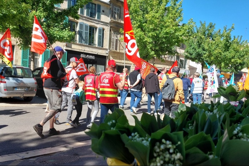 Environ 110 manifestants mobilisés à Bar-le-Duc pour le 1er mai